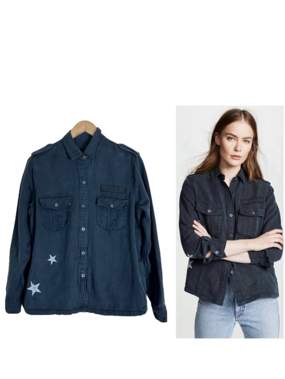 Rails Kato Military Shirt Jacket Size Medium in Charcoal